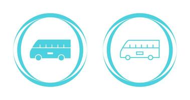 Bus on Airport Vector Icon