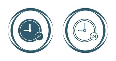 24 Hour Service Vector Icon