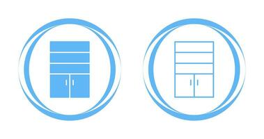 Cupboard with Shelves Vector Icon