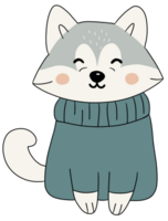 Dog wearing a scarf png