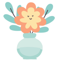 flores e vasos, minimalista estilo png