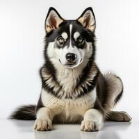 Cute Siberian Husky Dog ai photo