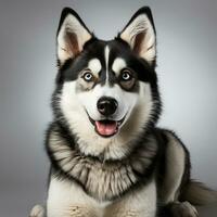 Cute Siberian Husky Dog ai photo