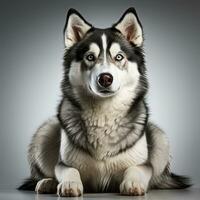 Cute Siberian Husky Dog ai photo