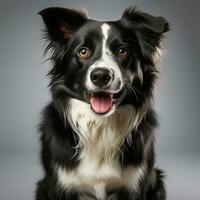 cute border collie dog ai photo