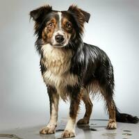 cute border collie dog ai photo