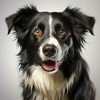 cute border collie dog ai photo