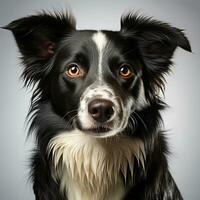 cute border collie dog ai photo