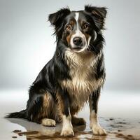 cute border collie dog ai photo