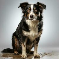 cute border collie dog ai photo