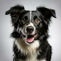 cute border collie dog ai photo