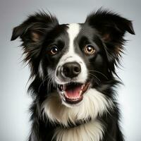 cute border collie dog ai photo