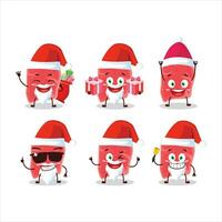Santa Claus emoticons with sirloin cartoon character vector