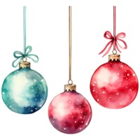 Kerstmis bal, Kerstmis boom ornament transparant achtergrond ai generatief png