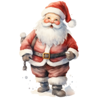 Navidad Papa Noel claus personaje acuarela transparente antecedentes ai generativo png