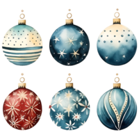 Weihnachten Ball, Weihnachten Baum Ornament transparent Hintergrund ai generativ png