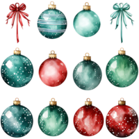 Navidad pelota, Navidad árbol ornamento transparente antecedentes ai generativo png