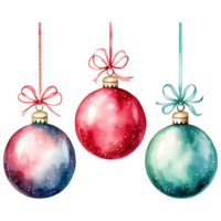 Navidad pelota, Navidad árbol ornamento transparente antecedentes ai generativo png