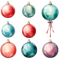 Christmas ball, Christmas tree ornament transparent background AI Generative png