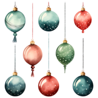 Kerstmis bal, Kerstmis boom ornament transparant achtergrond ai generatief png