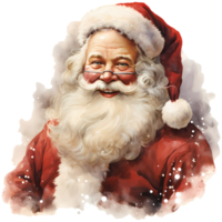 Santa Claus Natale giorno acquerello sublimazione clipart ai generativo png