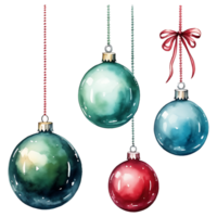 Kerstmis bal, Kerstmis boom ornament transparant achtergrond ai generatief png