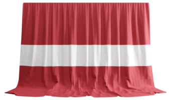 Latvian Flag Curtain in 3D Rendering Embracing Latvia's Cultural Richness png