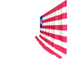 liberaal vlag gordijn in 3d renderen presentatie van Liberia's eenheid png