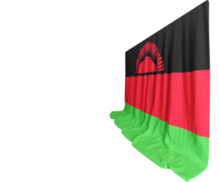 Chichewa Flag Curtain in 3D Rendering Embracing Malawi's Natural Beauty png