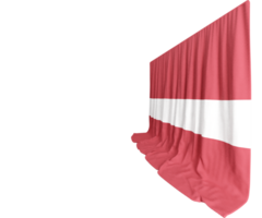 Latvian Flag Curtain in 3D Rendering Embracing Latvia's Cultural Richness png