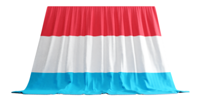 Luxembourg Flag Curtain in 3D Rendering Celebrating Luxembourg's Rich Heritage png