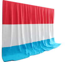 Luxembourg Flag Curtain in 3D Rendering Celebrating Luxembourg's Rich Heritage png