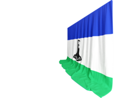 sesotho bandera cortina en 3d representación lesoto natural belleza png