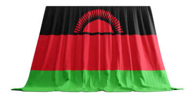 Chichewa Flag Curtain in 3D Rendering Embracing Malawi's Natural Beauty png