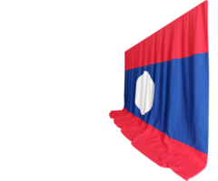 Lao Flag Curtain in 3D Rendering Reflecting Laos' Beauty png