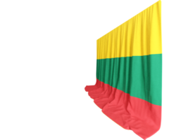 Litouwen vlag gordijn in 3d renderen vieren Litouwen rijk erfgoed png