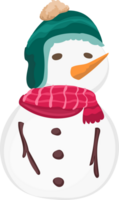 mignonne bonhomme de neige dessin animé. Noël style illustration. png