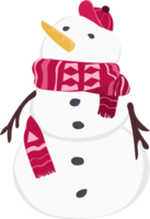 Cute snowman cartoon. Christmas style illustration. png