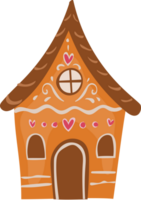 Christmas gingerbread cartoon style illustration. png
