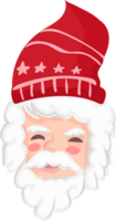 Cute Santa Claus cartoon. Christmas style illustration. png