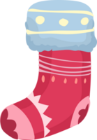 Christmas sock illustration cartoon style. png