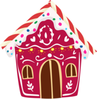 Christmas gingerbread cartoon style illustration. png