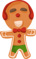 Navidad pan de jengibre dibujos animados estilo ilustración. png