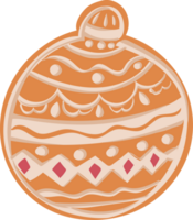 Natal Pão de gengibre desenho animado estilo ilustração. png