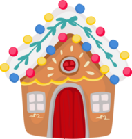 Christmas gingerbread cartoon style illustration. png