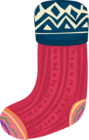 Christmas sock illustration cartoon style. png