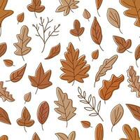 otoño hojas sin costura modelo. vector antecedentes para fondo de pantalla, envase papel y tela.