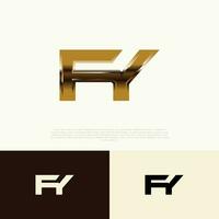 FY Initial Modern Logo Exclusive Template for Brand Identity vector