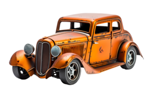 Metal retro car toy AI Generative png