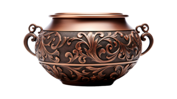 Luxury pot on transparent background. Beautiful pot png ai generated